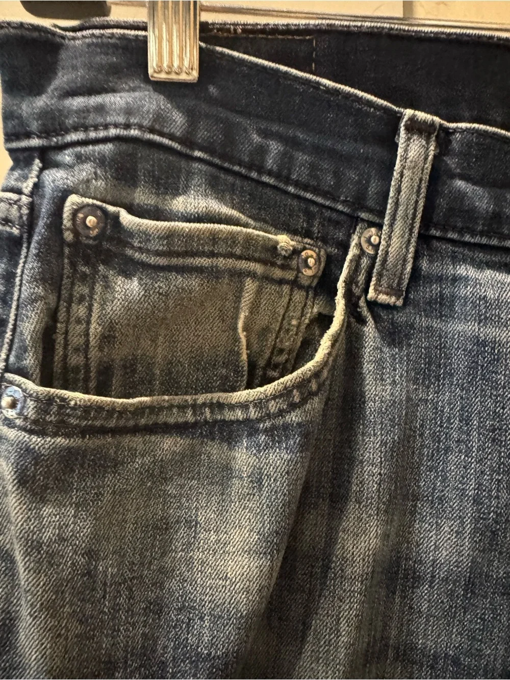 2 pair 541 Levi's Slim Straight Dark Blue Washed Jeans